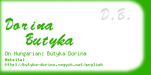 dorina butyka business card